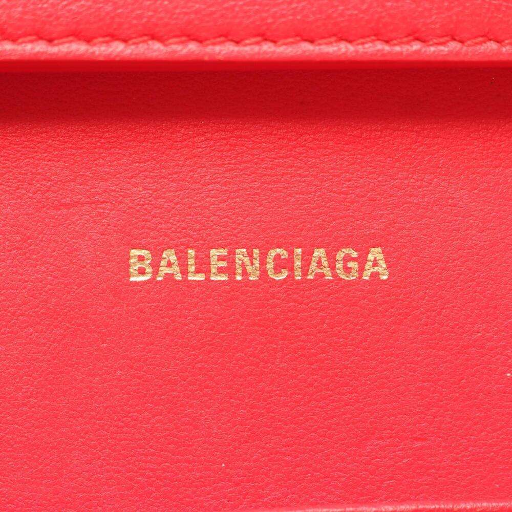 Balenciaga Shoulder Leather Bag Red Hourglass - Picture 4 of 9